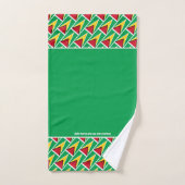 DRAPEAU GUYANAIS Écriture personnalisée VERT (Serviette à main)