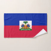 Drapeau Haïti (Serviette à main)