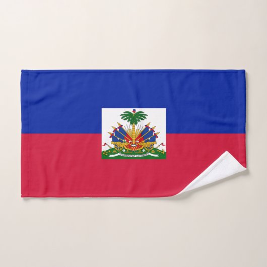 Drapeau Haïti (Serviette à main)