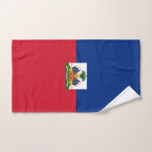 Drapeau Haïti (Serviette à main)