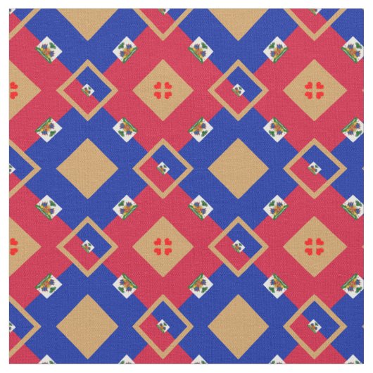 Drapeau haïtien & Haïti Mode Tissu tendance (Fermer)