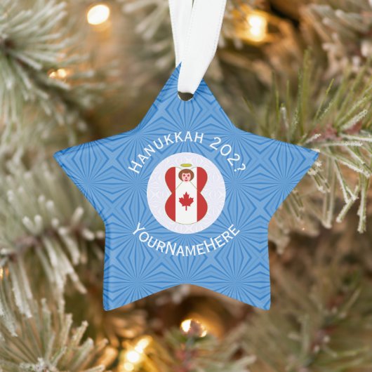 Drapeau Hanoukka canadien personnalisé (Arbre)