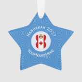 Drapeau Hanoukka canadien personnalisé (devant)