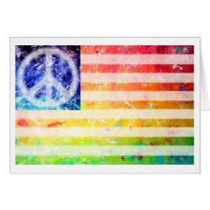 Drapeau hippie de phénomène de paix