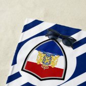 Drapeau hollandais armes serviette de plage (En situation)