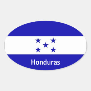 Drapeau hondurien autocollants ovale