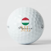 Drapeau Hongrois monogramme et balles de golf Hong (Recto)