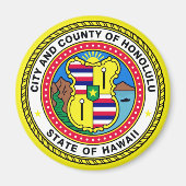 Drapeau Honolulu, Hawai’i Magnet (Devant)