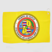 Drapeau Honolulu Ville Serviette de golf (Horizontal)