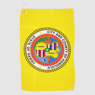 Drapeau Honolulu Ville Serviette de golf