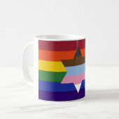 Drapeau inclusif juif - Mug de café (Devant gauche)