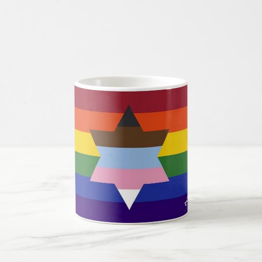 Drapeau inclusif juif - Mug de café (Centre)