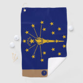 Drapeau Indiana & Indiana monogrammed / serviette  (En situation)