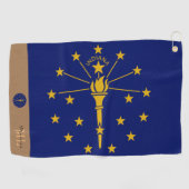 Drapeau Indiana & Indiana monogrammed / serviette  (Horizontal)