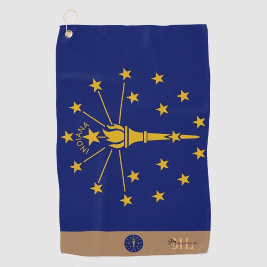 Drapeau Indiana & Indiana monogrammed / serviette  (Devant)