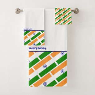 DRAPEAU INDIEN Écriture personnalisée BLANC