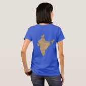 Drapeau indien et carte t-shirt (Dos entier)