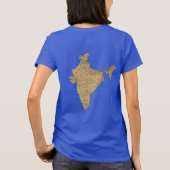 Drapeau indien et carte t-shirt (Dos)