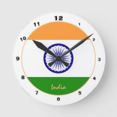 Drapeau indien, Inde tendance Accueil / horloge de (Recto)