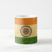 Drapeau indien Vintage Grunge Design Mug (Centre)