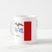 Drapeau Iowan + Plan Mug (Devant gauche)