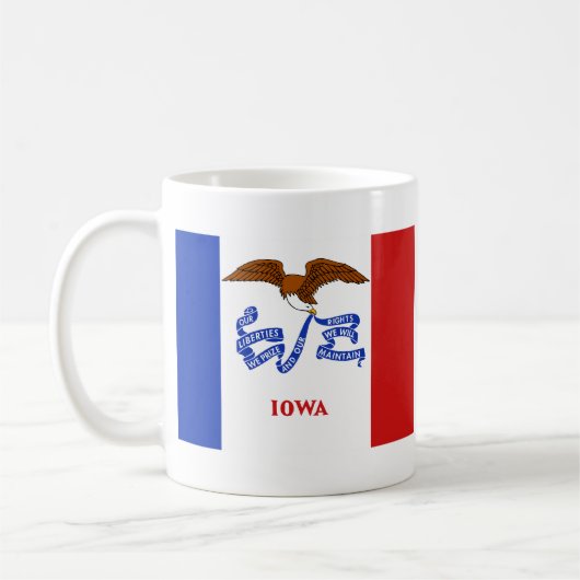 Drapeau Iowan + Plan Mug (Gauche)