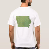Drapeau Iowan + T-shirt Carte (Dos)