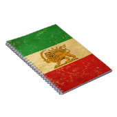 Drapeau iranien Lion et Sun Shah d'Iran Carnet Dra (Côté Droit)