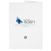 Drapeau Iris fleurie botanique belle carte blanche (Dos)