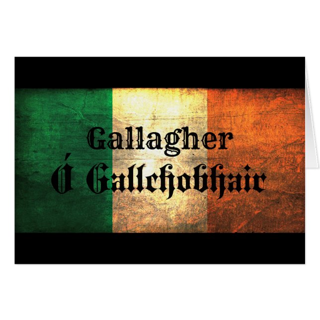 Drapeau irlandais Gallagher (Devant horizontal)