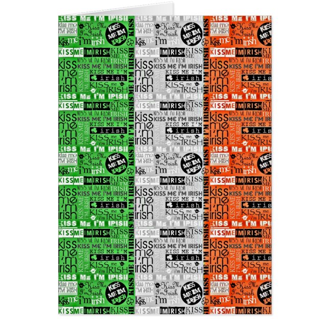 Drapeau irlandais Kiss Me (Devant)