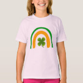 Drapeau irlandais Rainbow Clover Shamrock T-Shirt  (Devant)