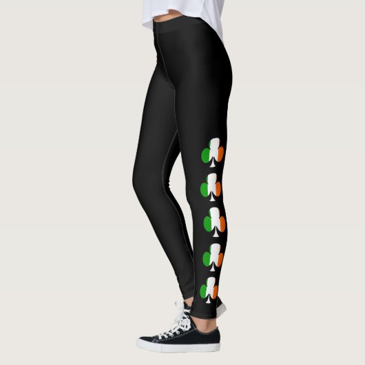 Drapeau irlandais Shamrocks Leggings (Gauche)
