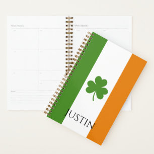 Drapeau irlandais St Patrick avec Shamrock Perso