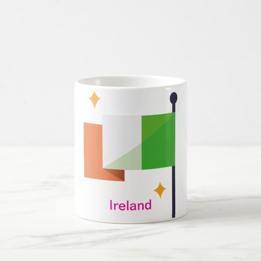 Drapeau irlandais sur la Mug Polonais (Centre)