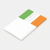 Drapeau irlandais Vert Blanc Orange Post-it (Incliné)