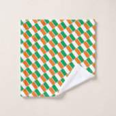 DRAPEAU IRLANDE Écriture personnalisée ORANGE (Gant de toilette)