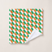 DRAPEAU IRLANDE Écriture personnalisée VERT (Gant de toilette)
