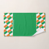 DRAPEAU IRLANDE Écriture personnalisée VERT (Serviette à main)