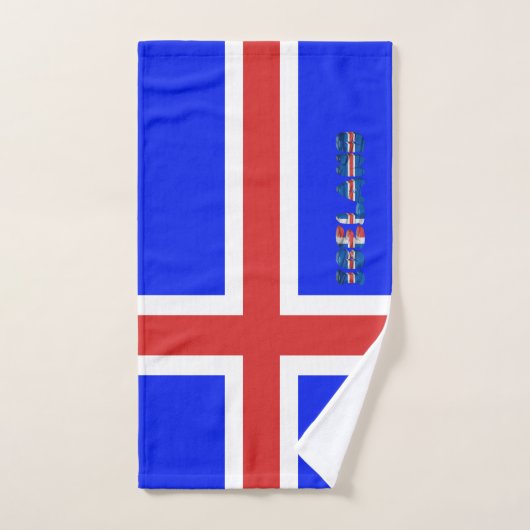 Drapeau islandais (Serviette à main)