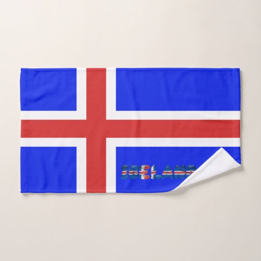 Drapeau islandais (Serviette à main)