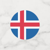 Drapeau islandais confetti (Petit recto)