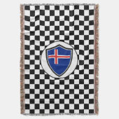 Drapeau islandais jeter une couverture (devant Vertical)