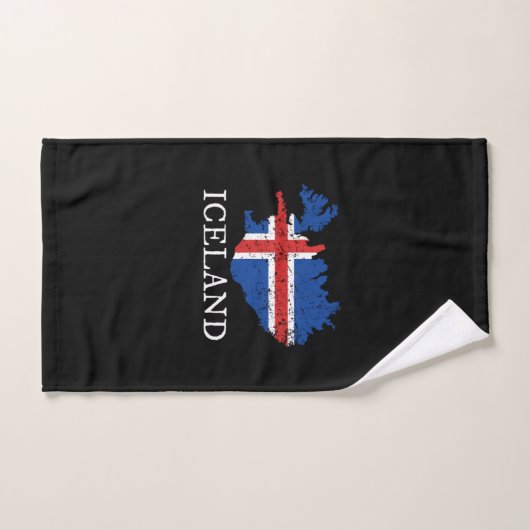 Drapeau Islande (Serviette à main)