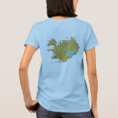 Drapeau Islande x Carte T-shirt (Dos)