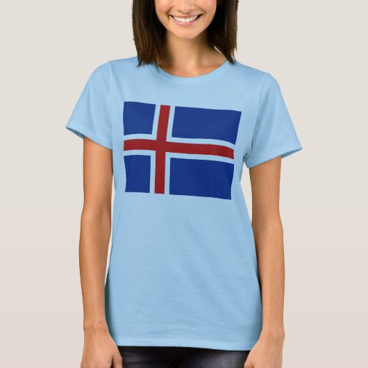 Drapeau Islande x Carte T-shirt (Devant)