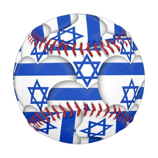 Drapeau Israélien, Coeurs - Balles de baseball, Ai (Devant)