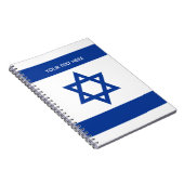 Drapeau israélien de carnet de notes à spirale (Côté Droit)