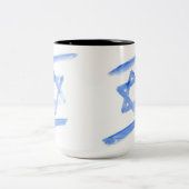 Drapeau israélien tasse à café, bleu clair graphiq (Centre)