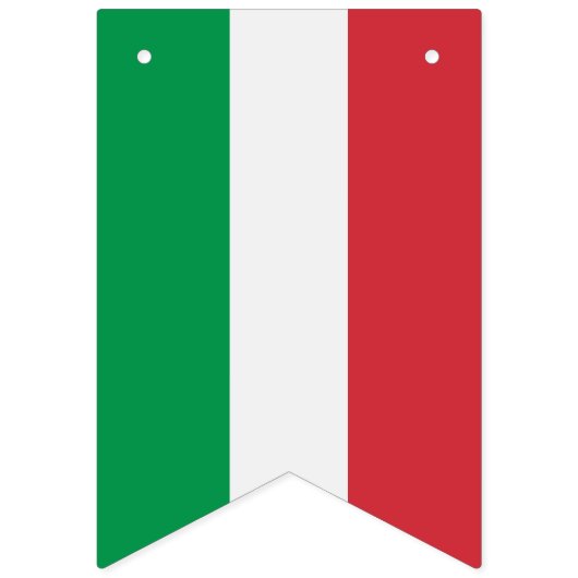 Drapeau italien, bannière de partie avec le (Deuxième drapeau)